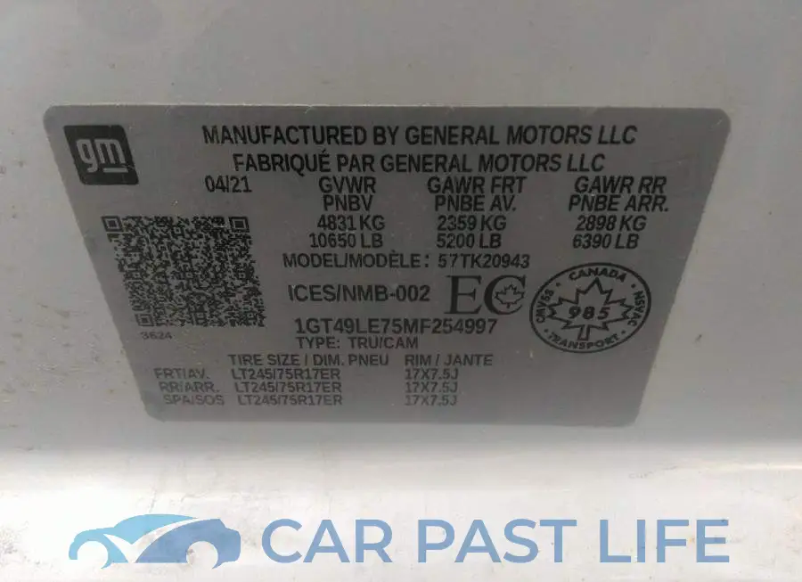 1GT49LE75MF254997# 9