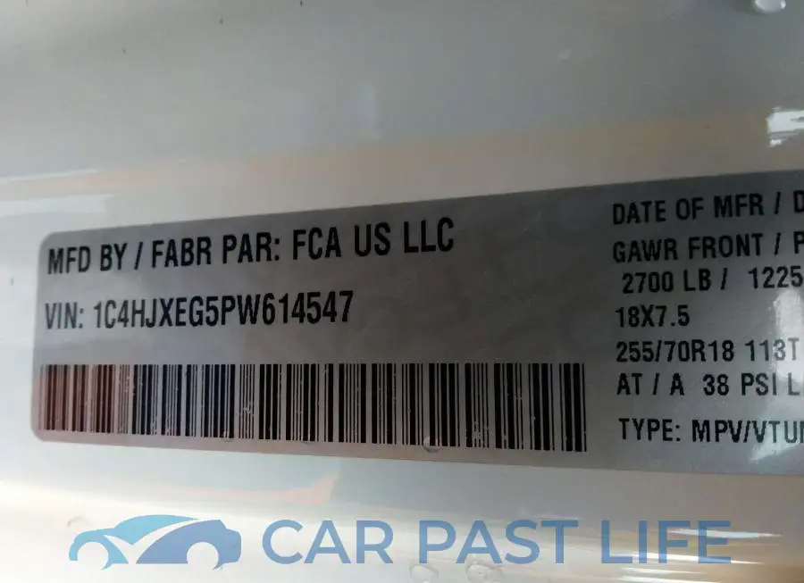 1C4HJXEG5PW614547# 9