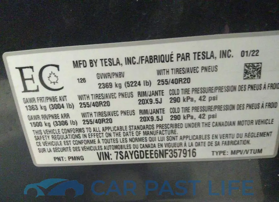 7SAYGDEE6NF357916# 9