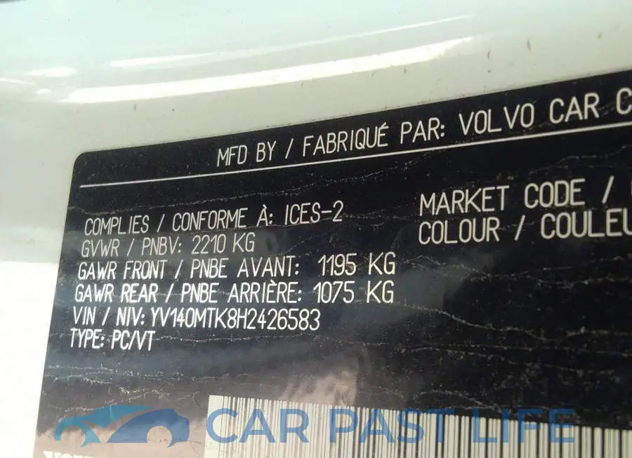 YV140MTK8H2426583# 9