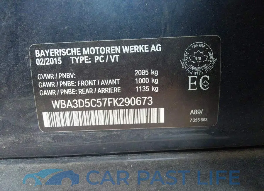 WBA3D5C57FK290673# 9