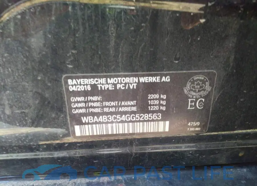 WBA4B3C54GG528563# 9