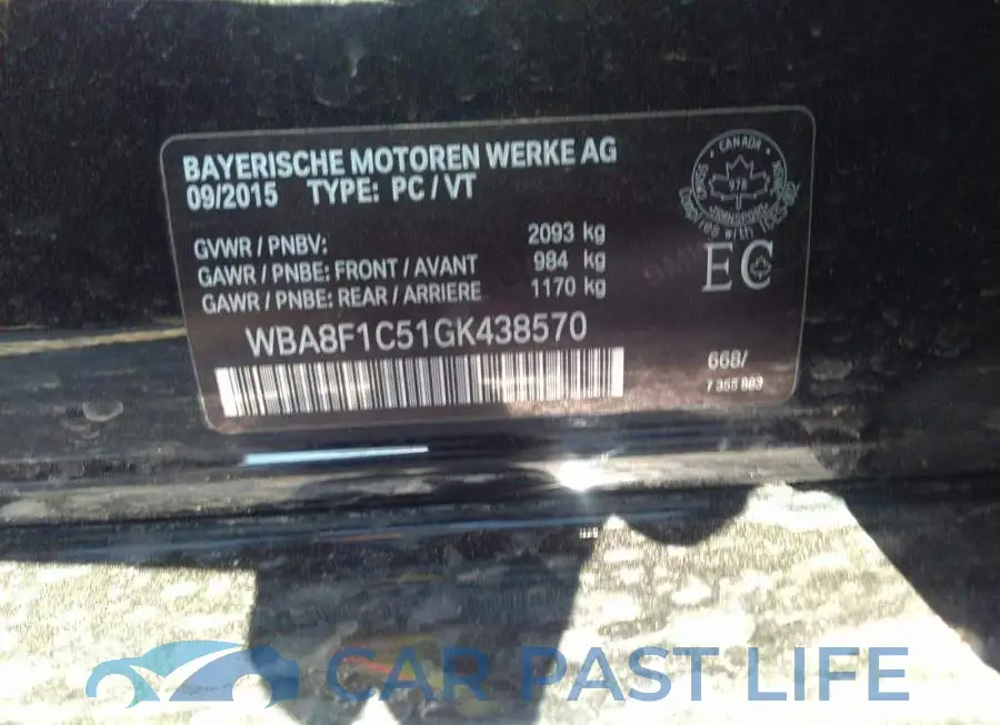 WBA8F1C51GK438570# 9