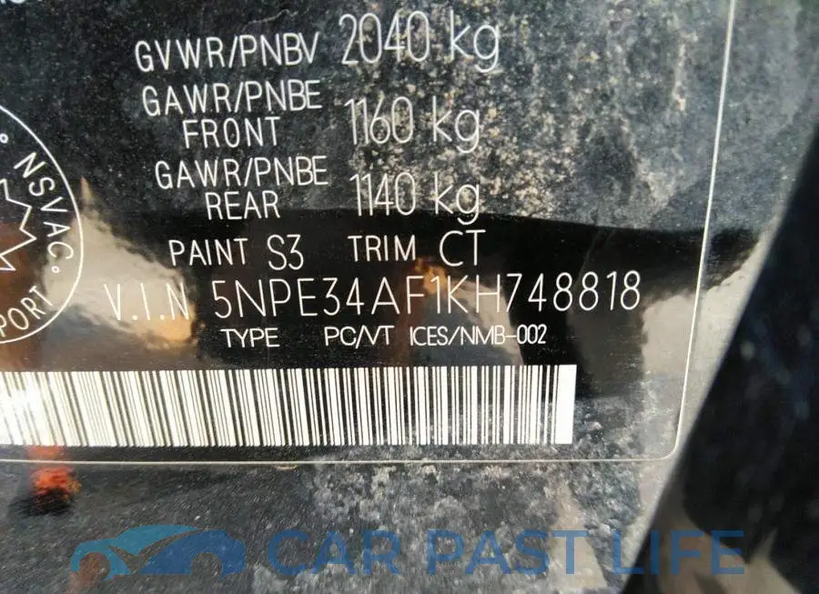 5NPE34AF1KH748818# 9