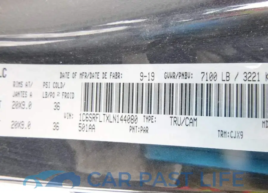 1C6SRFLTXLN144080# 9