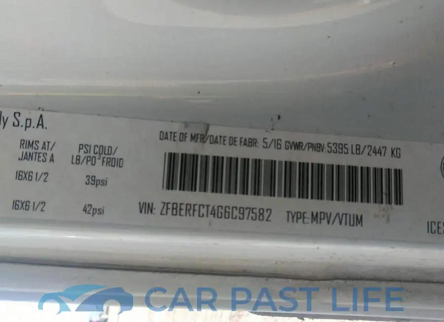 ZFBERFCT4G6C97582# 9