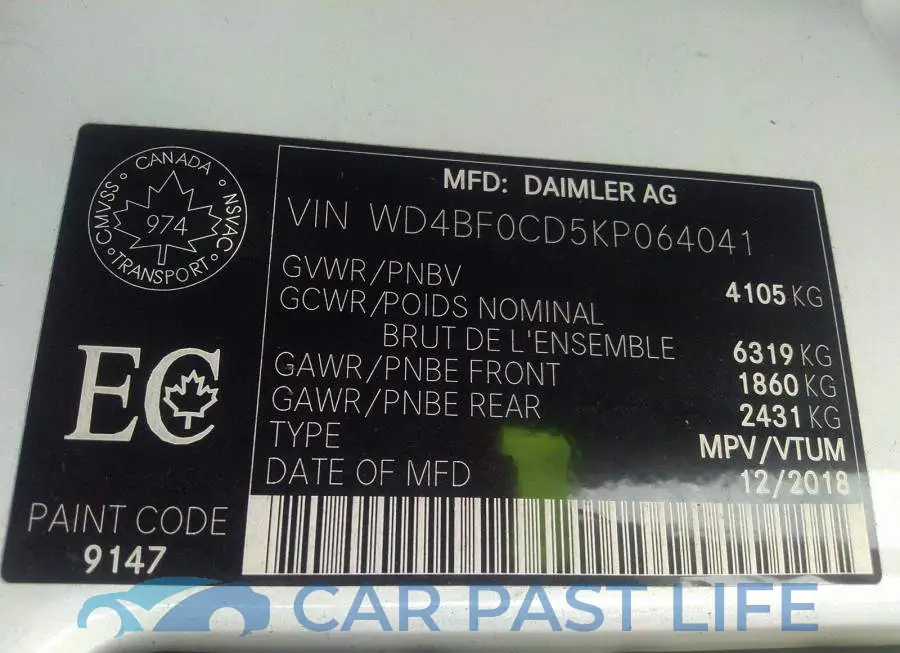 WD4BF0CD5KP064041# 9