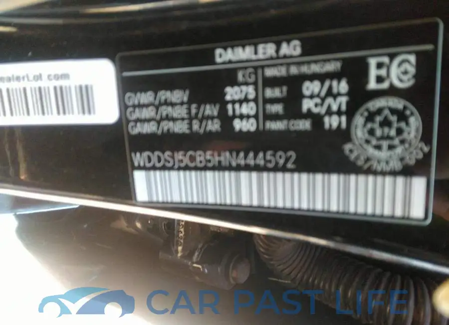 WDDSJ5CB5HN444592# 9