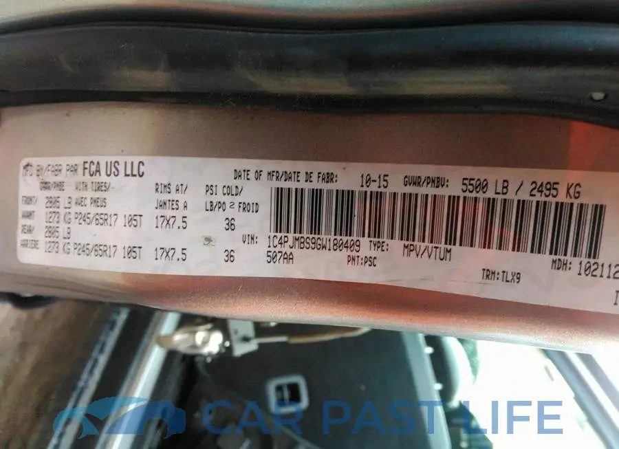 1C4PJMBS9GW180409# 9
