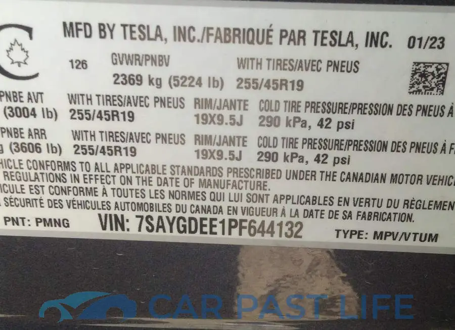 7SAYGDEE1PF644132# 9