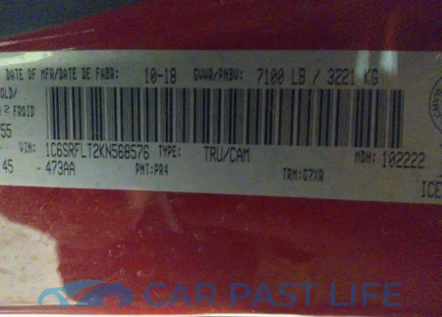 1C6SRFLT2KN568576# 10