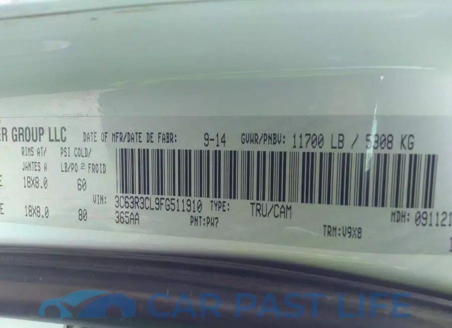 3C63R3CL9FG511910# 9