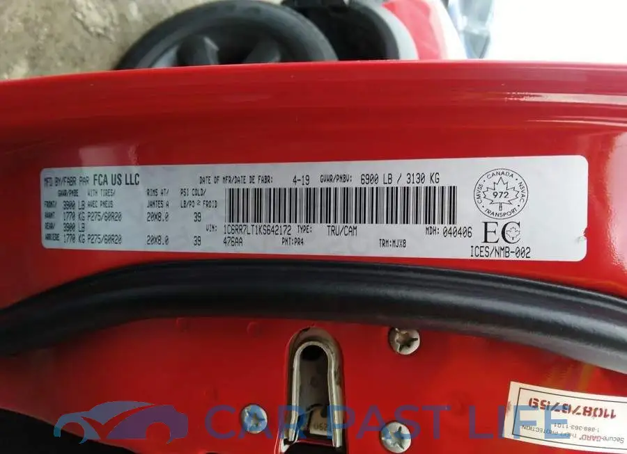 1C6RR7LT1KS642172# 9