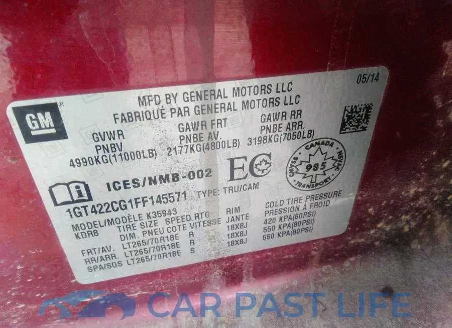 1GT422CG1FF145571# 9