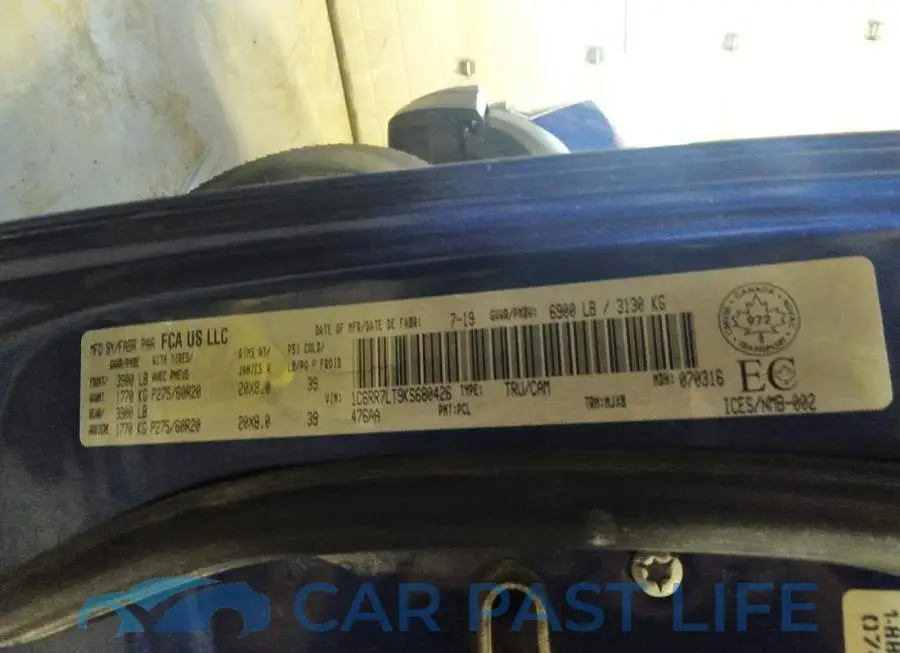 1C6RR7LT9KS680426# 9