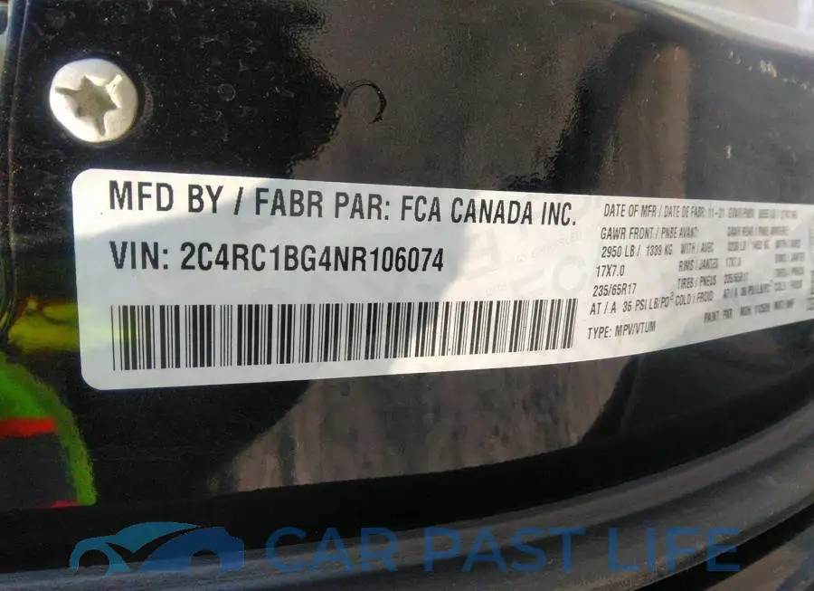 2C4RC1BG4NR106074# 9