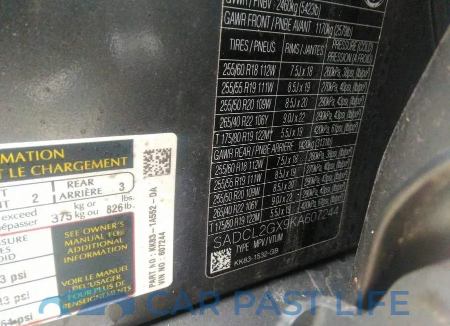 SADCL2GX9KA607244# 11