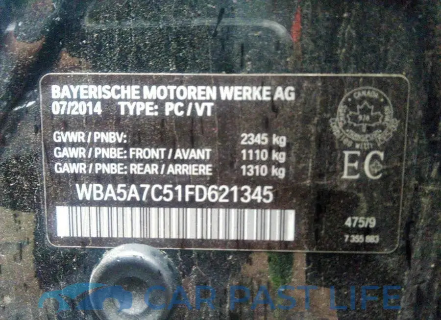 WBA5A7C51FD621345# 9