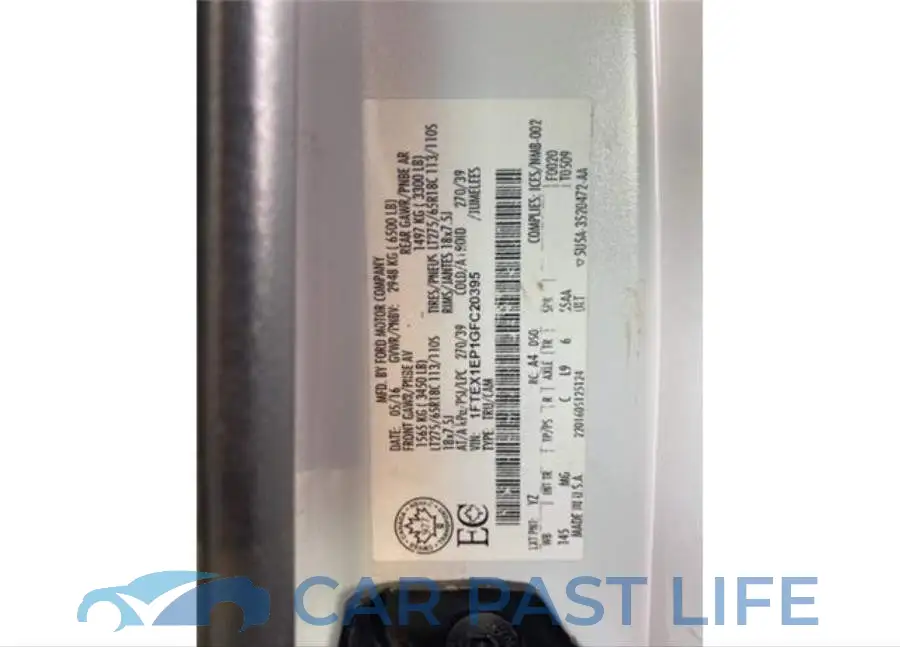 1FTEX1EP1GFC20395# 9