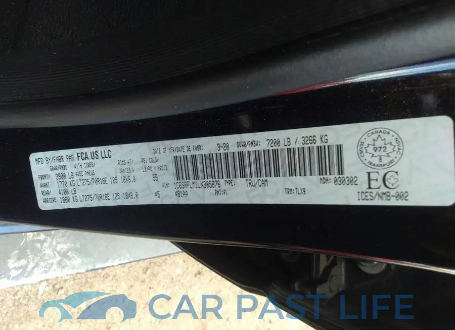 1C6SRFLM1LN305876# 9