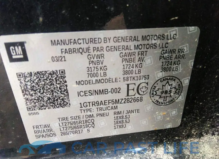 1GTR9AEF5MZ282668# 9