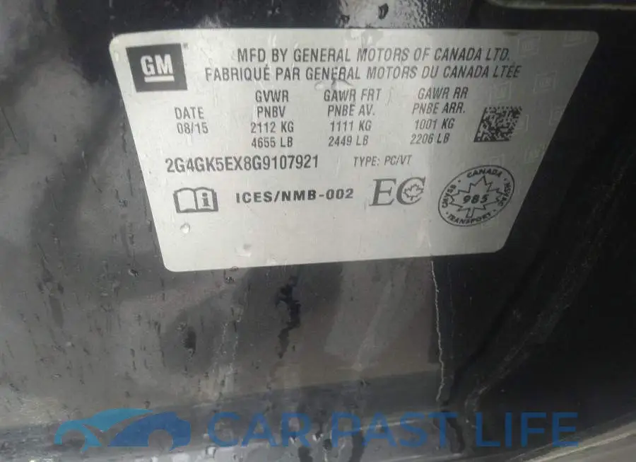 2G4GK5EX8G9107921# 9