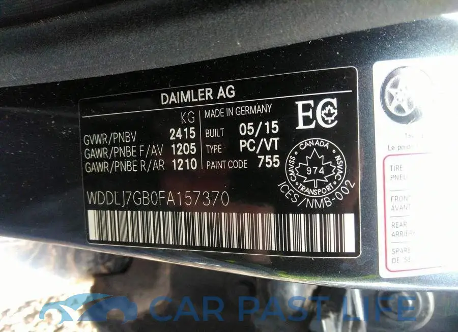 WDDLJ7GB0FA157370# 9