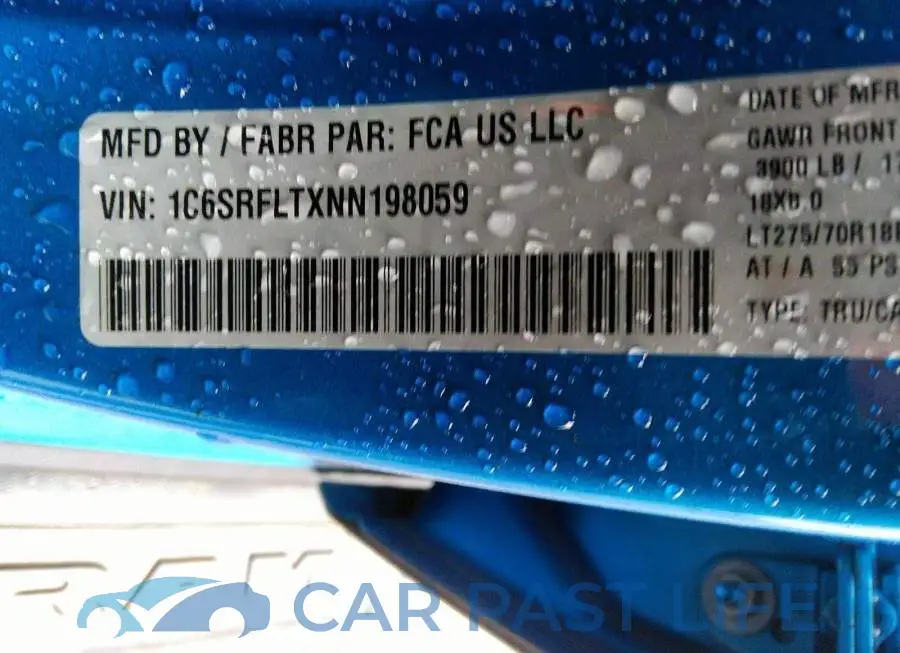 1C6SRFLTXNN198059# 9