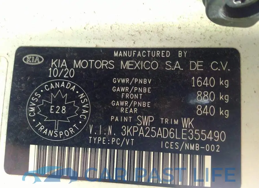 3KPA25AD6LE355490# 9