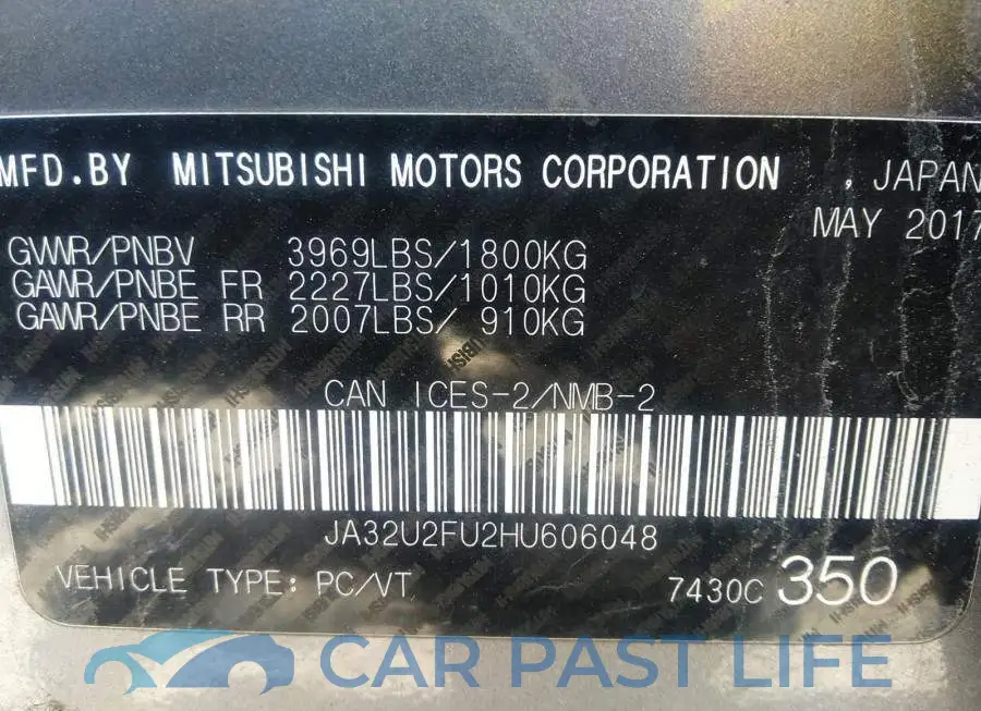 JA32U2FU2HU606048# 9