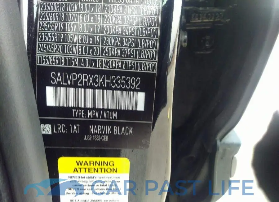 SALVP2RX3KH335392# 9
