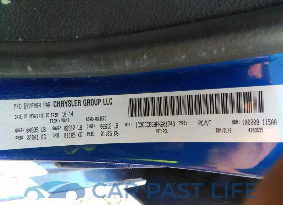1C3CCCEG9FN601743# 9