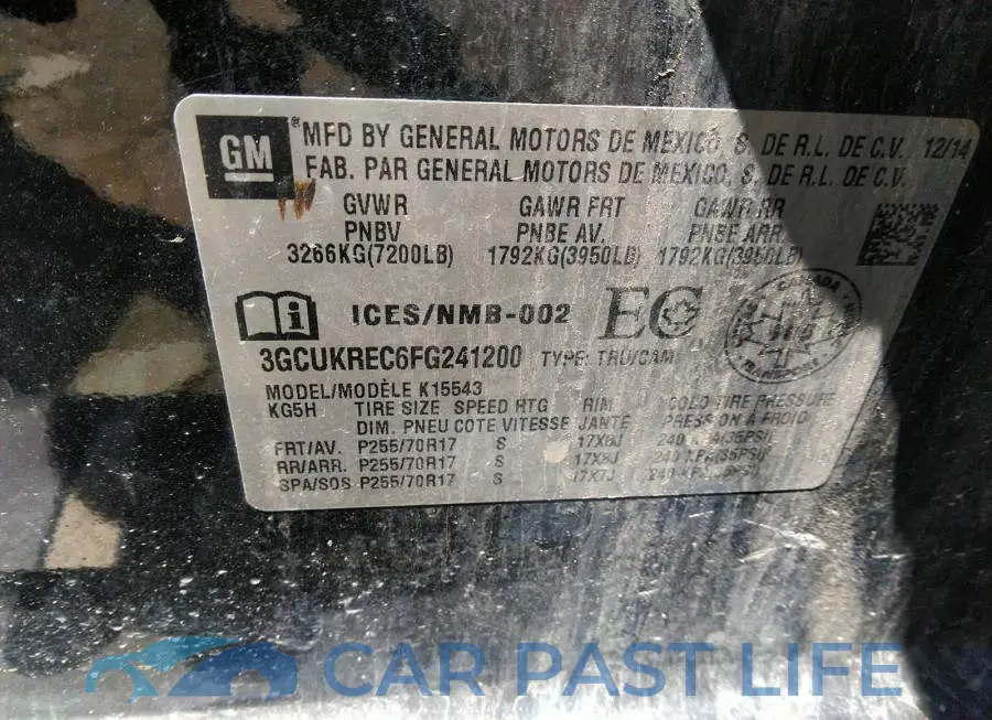 3GCUKREC6FG241200# 9
