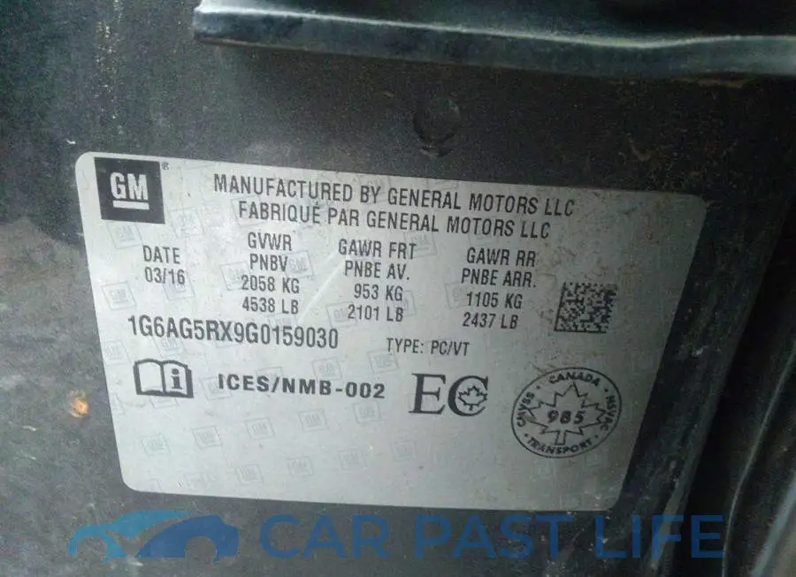 1G6AG5RX9G0159030# 9