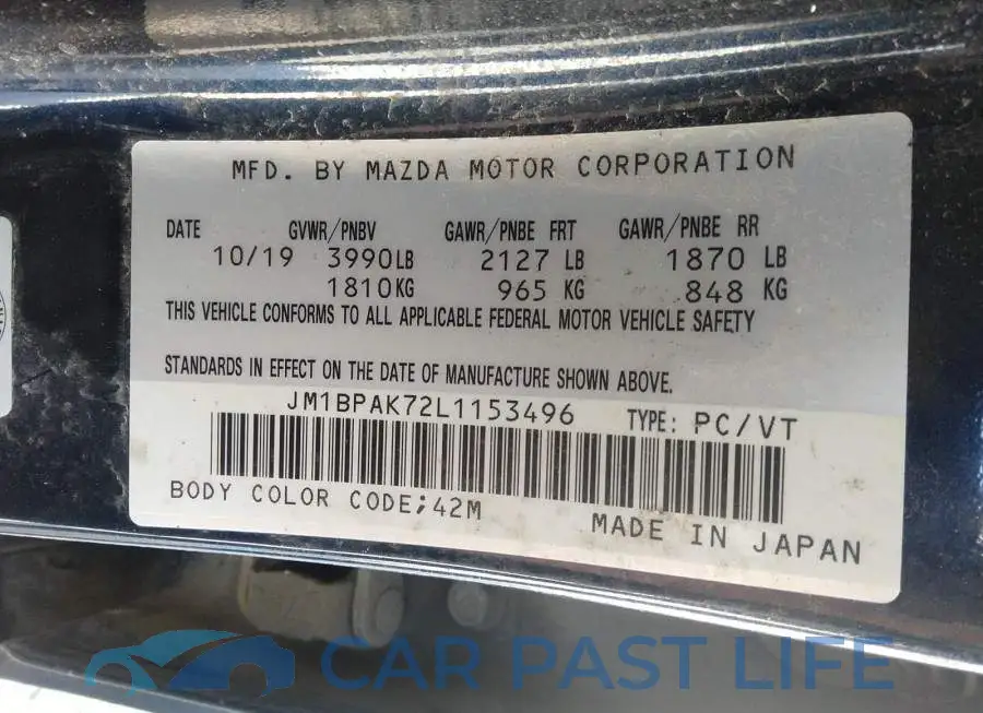 JM1BPAK72L1153496# 9