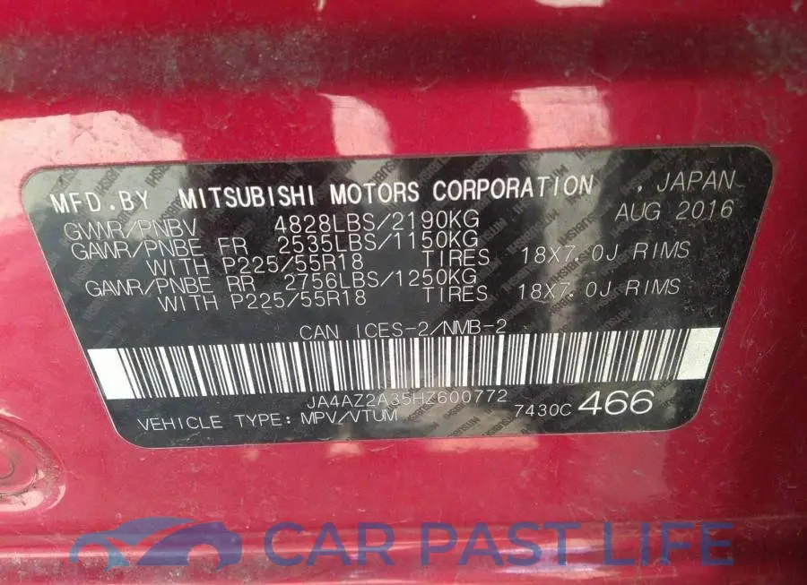 JA4AZ2A35HZ600772# 9