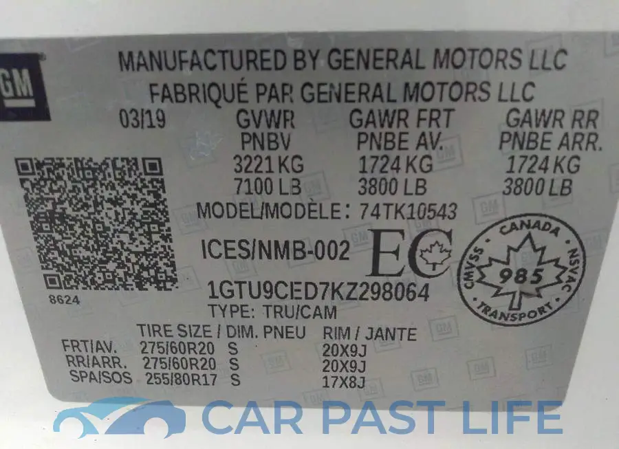 1GTU9CED7KZ298064# 9