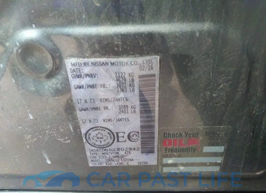 5N1AT2MV4GC802942# 9