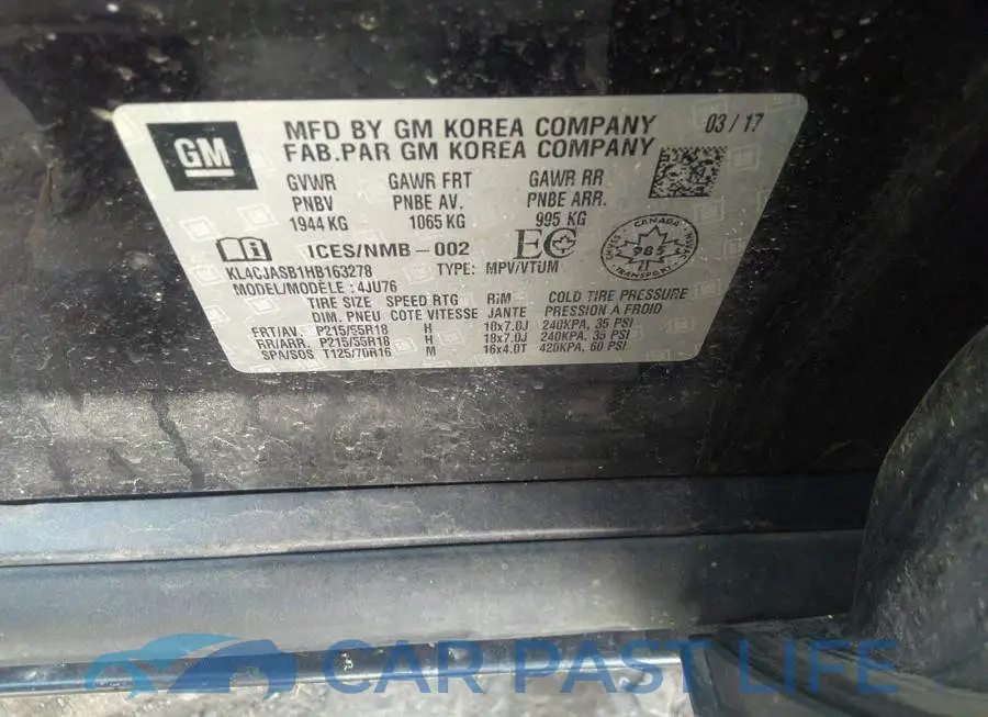 KL4CJASB1HB163278# 9