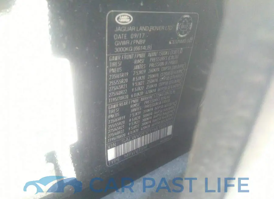 SALWV2FV1HA169730# 9