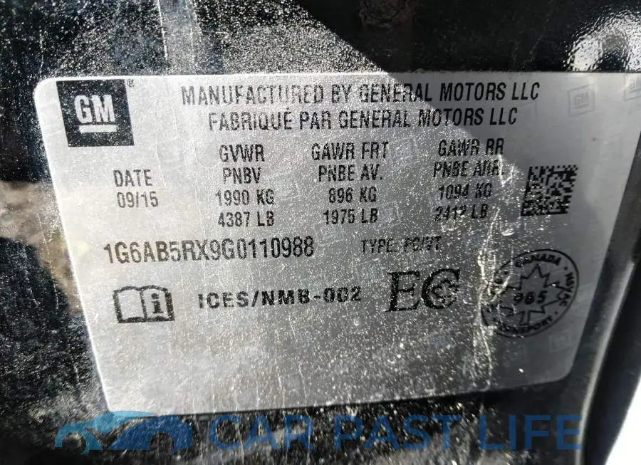 1G6AB5RX9G0110988# 9