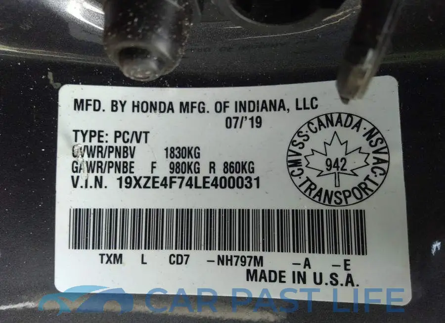 19XZE4F74LE400031# 9