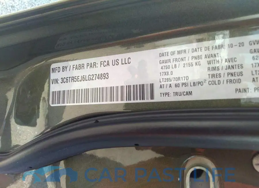 3C6TR5EJ6LG274893# 9