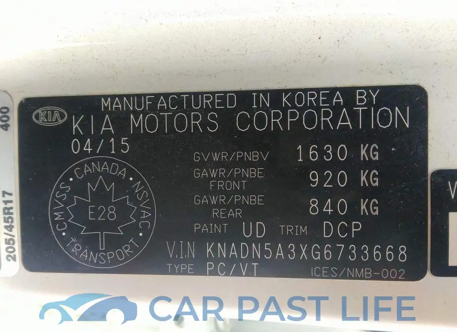 KNADN5A3XG6733668# 9