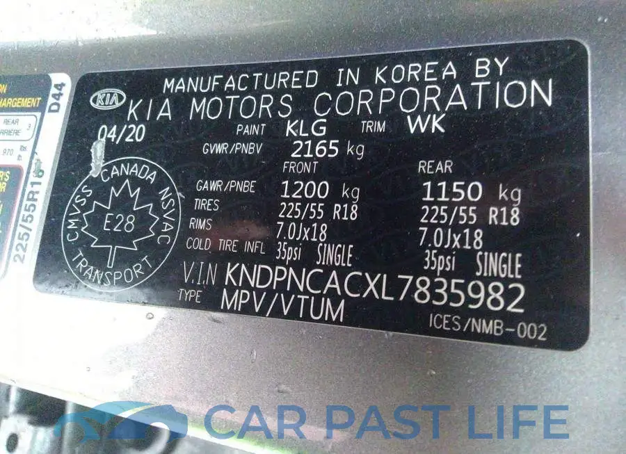 KNDPNCACXL7835982# 9