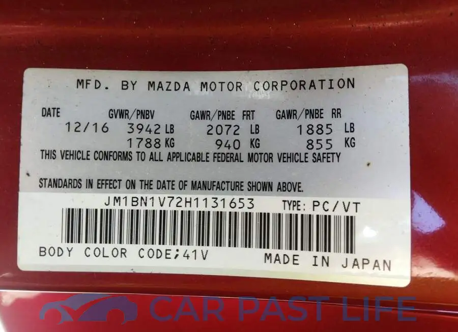 JM1BN1V72H1131653# 9