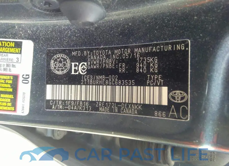 2T1BURHE8GC683535# 9