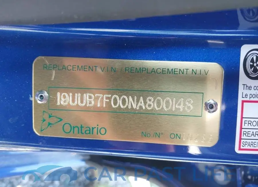19UUB7F00NA800148# 9