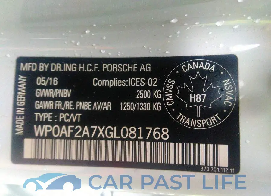 WP0AF2A7XGL081768# 9