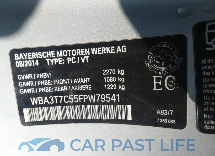 WBA3T7C55FPW79541# 9
